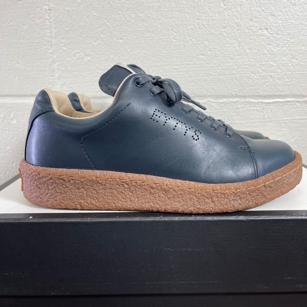 Eytys Ace Navy Leather Crepe Soles Sneaker Lace up Women's Size 39 EU/8 US